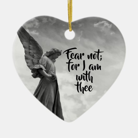 Angel, Fear Not, God's protection Inspirational Keramikornament (Vorne)