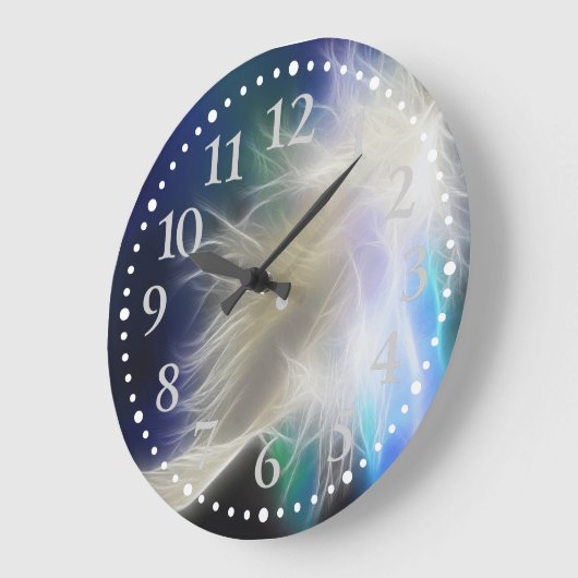 Angel Feather 2 Wall Clock Große Wanduhr (Winkel)
