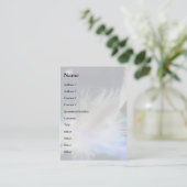 Angel Feather and Heart! Visitenkarte (Stehend Vorderseite)