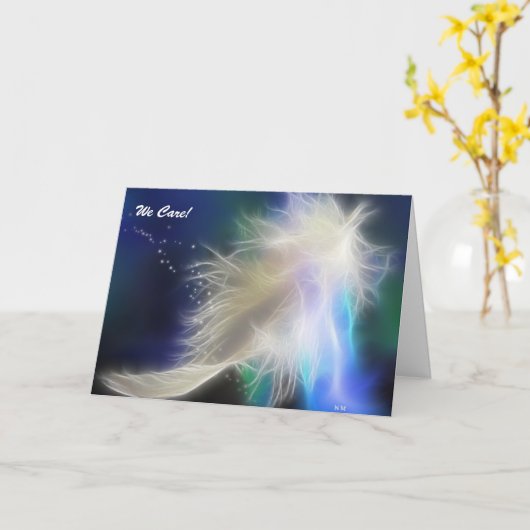 Angel Feather and Stars Card Karte (Gelbe Blume)