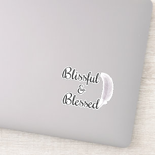 Angel Feather Blissful & gesegnet Inspiration Aufkleber