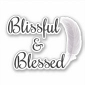 Angel Feather Blissful & gesegnet Inspiration Aufkleber (Vorderseite)