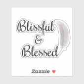 Angel Feather Blissful & gesegnet Inspiration Aufkleber (Blatt)