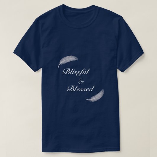 Angel Feather Blissful & Segeling Zen Blue T - Shi T-Shirt (Design vorne)