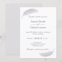 Angel Feather Lilac White Gray Elegante Hochzeit