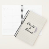 Angel Feather Stripes Elfenbeinweißer grauer Zen Planer (Anzeige)