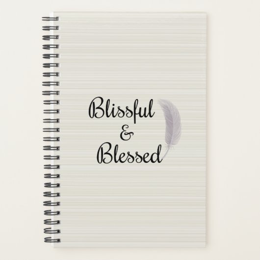 Angel Feather Stripes Elfenbeinweißer grauer Zen Planer (Vorderseite)