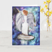 Angel Feather von Gott über Inspiration Karte (Gelbe Blume)