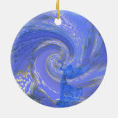 Angel feiert diese Nacht der Nächte. Keramikornament (Hinten)