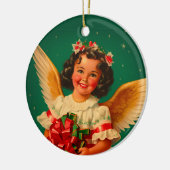 Angel "Feliz Navidad" Keramik Ornament (Links)
