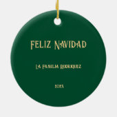 Angel "Feliz Navidad" Keramik Ornament (Hinten)