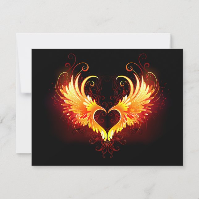 Angel Fire Heart with Wings (Vorderseite)