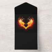 Angel Fire Heart with Wings All In One Einladung (Innen Boden)