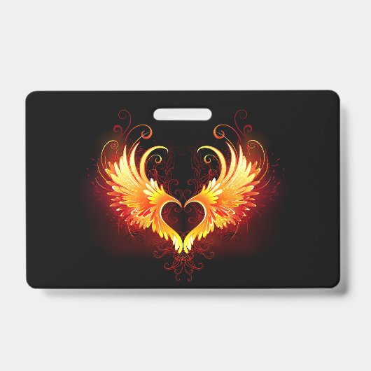 Angel Fire Heart with Wings Ausweis (Vorderseite)