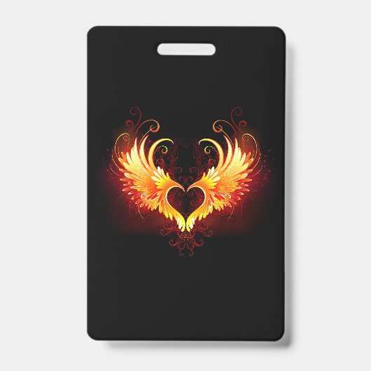 Angel Fire Heart with Wings Ausweis (Vorderseite)
