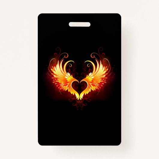 Angel Fire Heart with Wings Ausweis (Vorderseite)