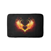 Angel Fire Heart with Wings Badematte (Vorderseite)