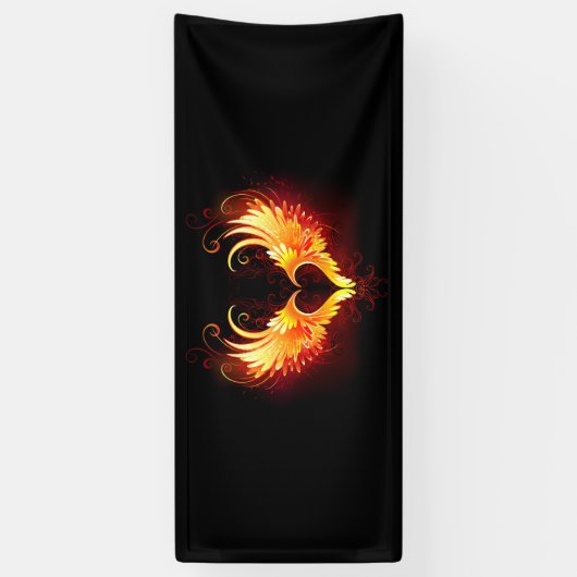 Angel Fire Heart with Wings Banner (Vertikal)