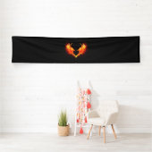 Angel Fire Heart with Wings Banner (Insitu)