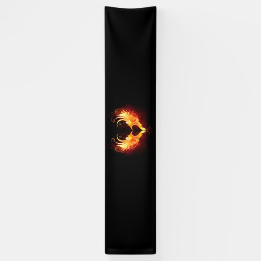 Angel Fire Heart with Wings Banner (Vertikal)