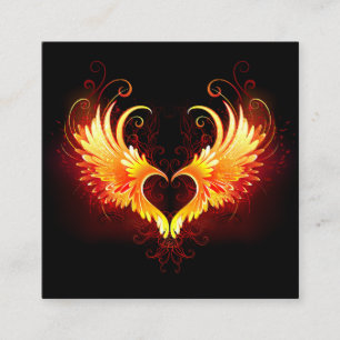 Angel Fire Heart with Wings Begleitkarte
