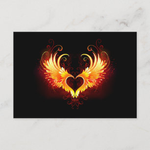 Angel Fire Heart with Wings Begleitkarte