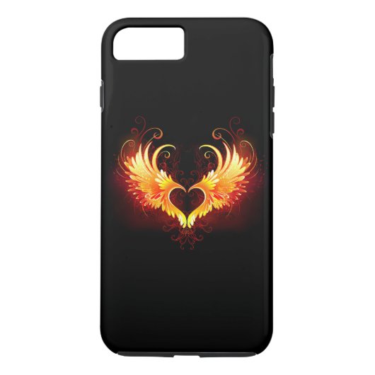 Angel Fire Heart with Wings Case-Mate iPhone Hülle (Rückseite)