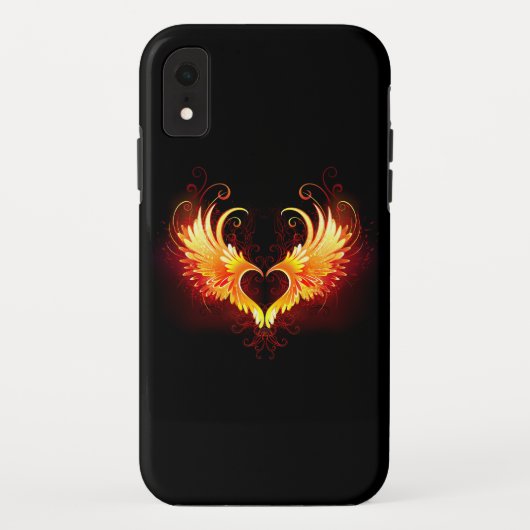 Angel Fire Heart with Wings Case-Mate iPhone Hülle (Rückseite)