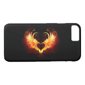 Angel Fire Heart with Wings Case-Mate iPhone Hülle (Rückseite (Horizontal))