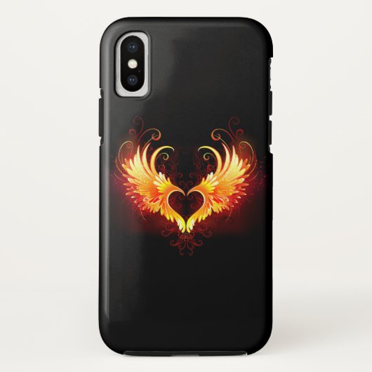 Angel Fire Heart with Wings Case-Mate iPhone Hülle (Rückseite)