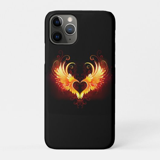 Angel Fire Heart with Wings Case-Mate iPhone Hülle (Rückseite)