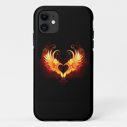 Angel Fire Heart with Wings Case-Mate iPhone Hülle (Rückseite)