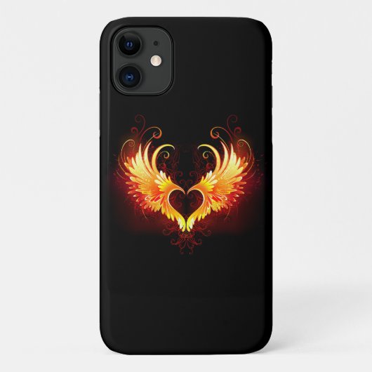 Angel Fire Heart with Wings Case-Mate iPhone Hülle (Rückseite)