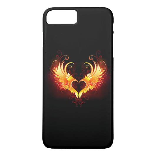 Angel Fire Heart with Wings Case-Mate iPhone Hülle (Rückseite)