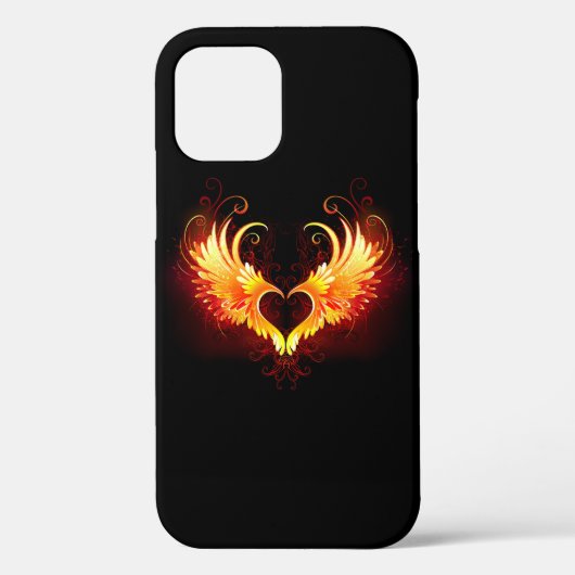 Angel Fire Heart with Wings Case-Mate iPhone Hülle (Rückseite)