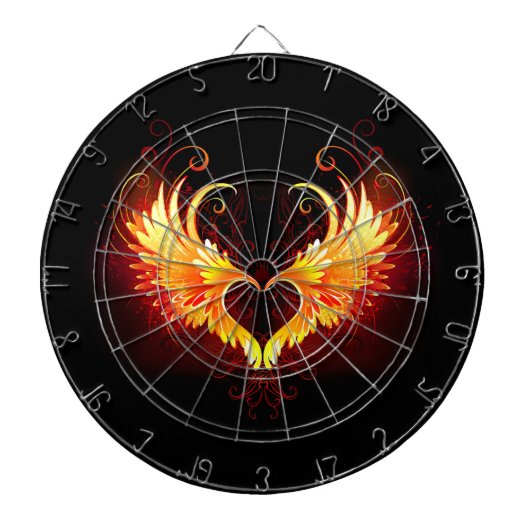 Angel Fire Heart with Wings Dartscheibe (vorne)