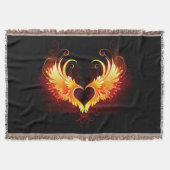 Angel Fire Heart with Wings Decke (Vorderseite)
