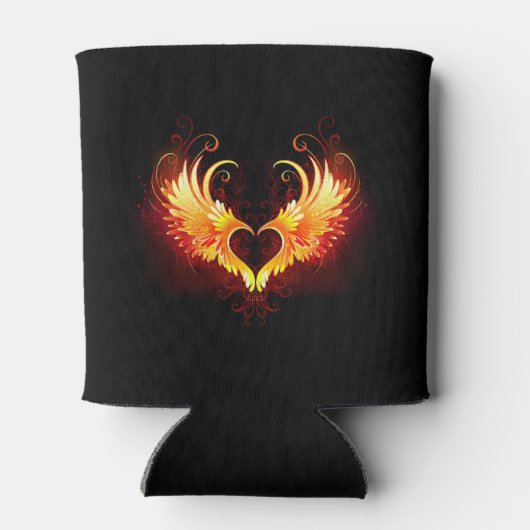 Angel Fire Heart with Wings Dosenkühler (Rückseite)