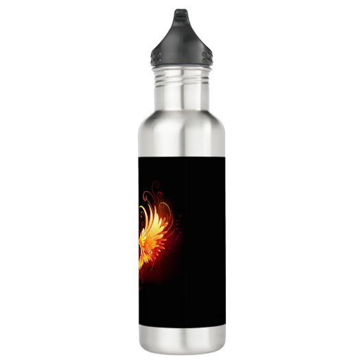 Angel Fire Heart with Wings Edelstahlflasche (Rechts)