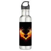 Angel Fire Heart with Wings Edelstahlflasche (Vorderseite)