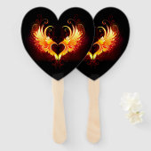 Angel Fire Heart with Wings Fächer (Vorne und Hinten)