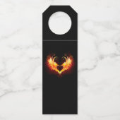 Angel Fire Heart with Wings Flaschenanhänger (Vorderseite)