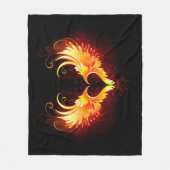 Angel Fire Heart with Wings Fleecedecke (Vorderseite)