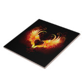Angel Fire Heart with Wings Fliese (Seite)