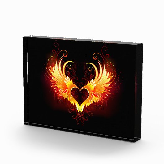 Angel Fire Heart with Wings Fotoblock (Rechts)