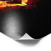 Angel Fire Heart with Wings Fotodruck (Ecke)