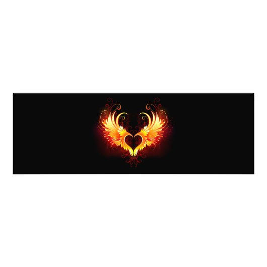 Angel Fire Heart with Wings Fotodruck (Vorne)