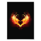 Angel Fire Heart with Wings Fotodruck (Vorne)