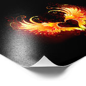 Angel Fire Heart with Wings Fotodruck (Ecke)
