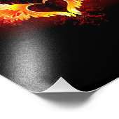 Angel Fire Heart with Wings Fotodruck (Ecke)